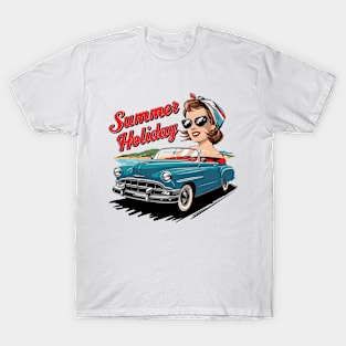 Holiday Cabrio Ride Lifestyle 1950`s 1960er`s T-Shirt